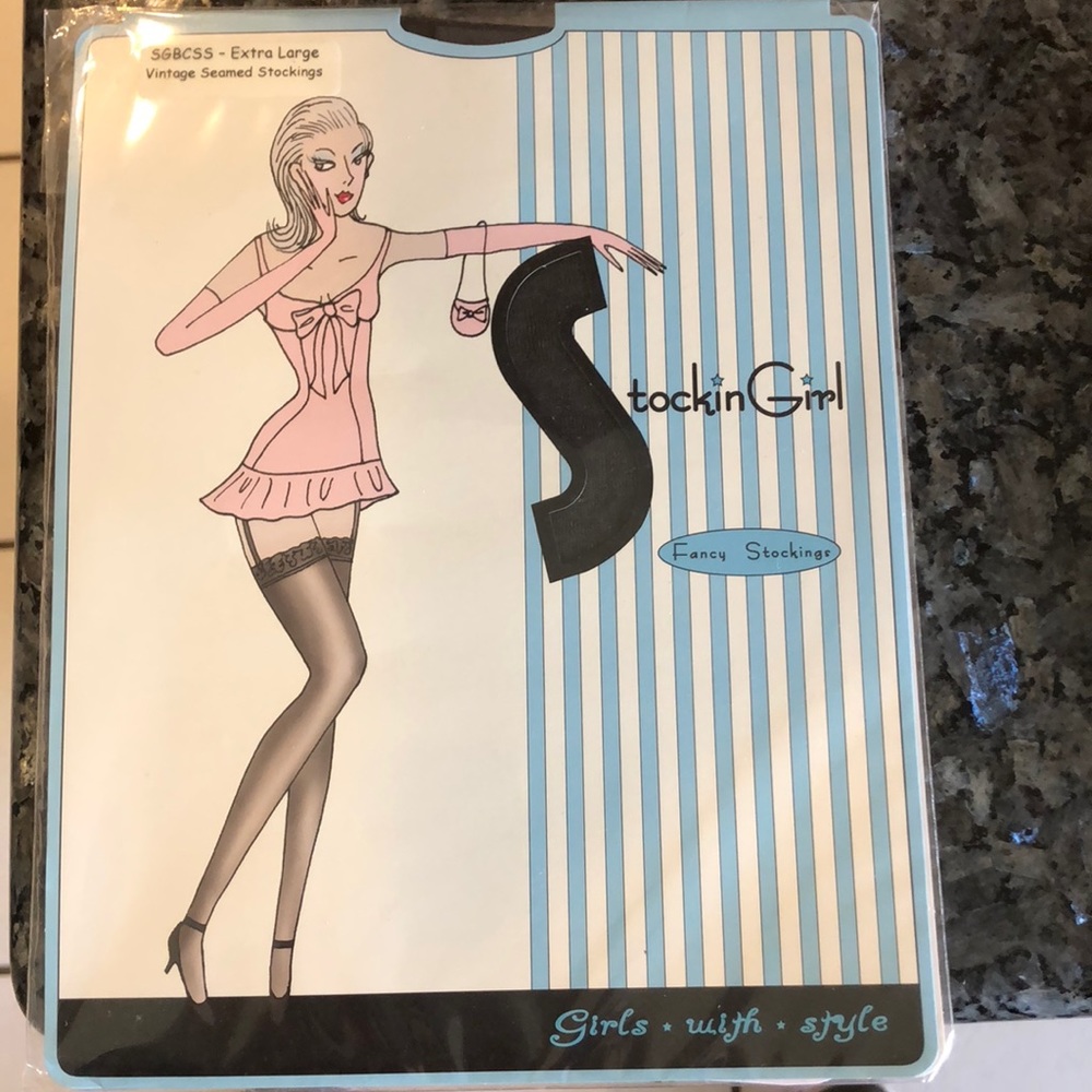 Vintage Seamed Stocking  ExLarge b